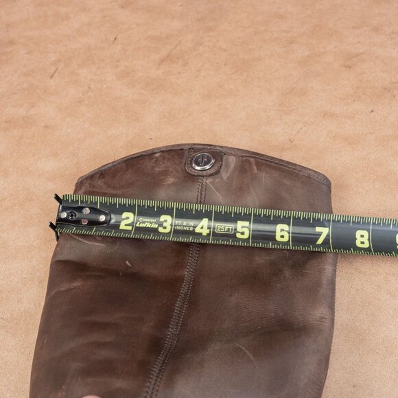 Frye Wmn Melissa Button Dark Brown Leather Equestrian Riding Knee Boots sz 8 - Picture 7 of 10